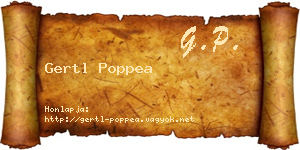 Gertl Poppea névjegykártya
